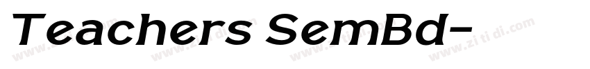 Teachers SemBd字体转换